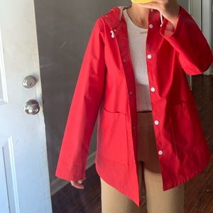 Red Raincoat from Boohoo